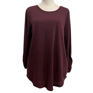 Apt. 9 Maroon Burgundy 3/4 Sleeve Shirt Size S